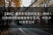 【爆料】番茄影视官网突发：神秘人在傍晚时刻被曝曾参与丑闻，愤怒声讨席卷全网