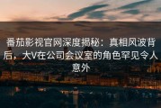 番茄影视官网深度揭秘：真相风波背后，大V在公司会议室的角色罕见令人意外