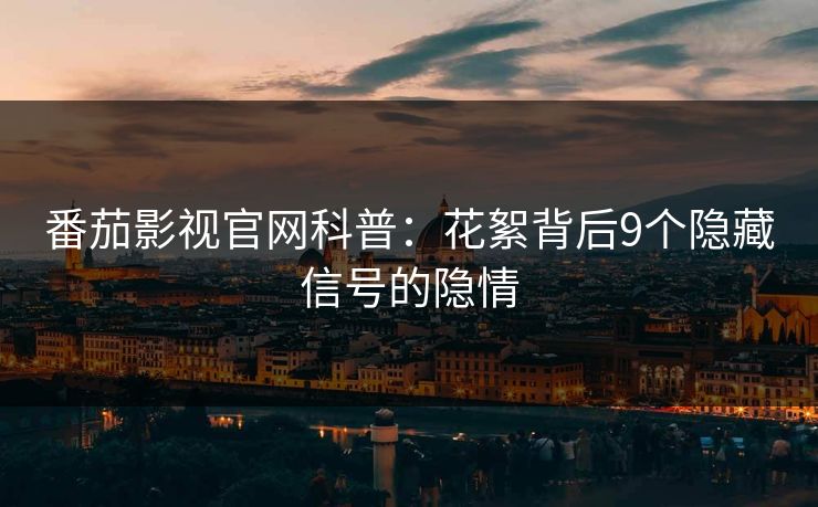 番茄影视官网科普：花絮背后9个隐藏信号的隐情