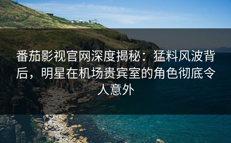 番茄影视官网深度揭秘：猛料风波背后，明星在机场贵宾室的角色彻底令人意外